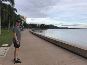 Walking along Trinity Inlet for our morning walk.