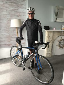 Mark off on his first of many UK rides