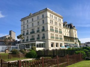 The Falmouth Hotel, opposite the beach.