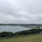 View out from castle over beaches