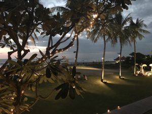 Looking out from our private dining room La Luciola.