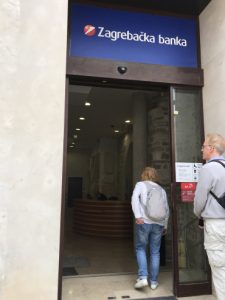 This bank is inside a 5th Century Church.